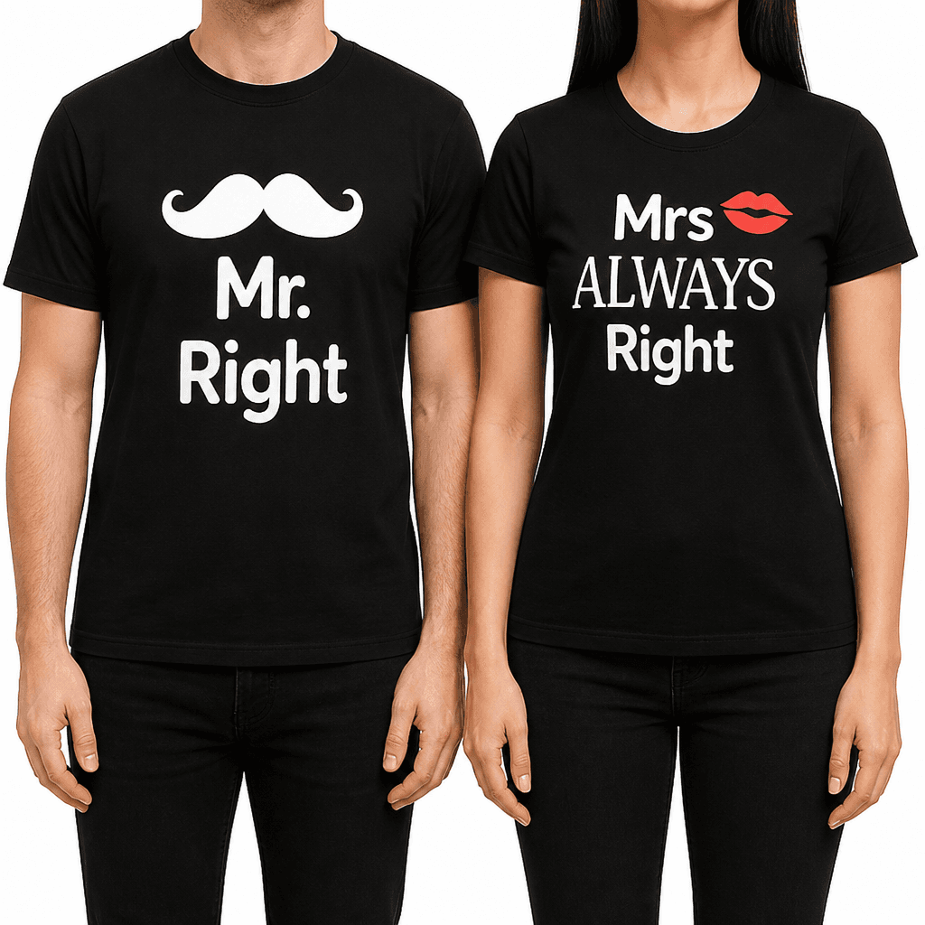 Mr. Right / Mrs ALWAYS Right - T-Shirt Set