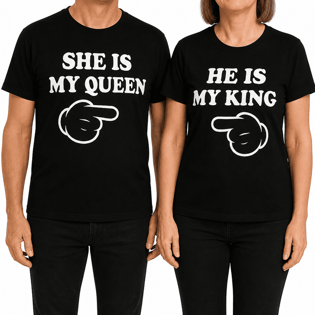 SHE IS MY QUEEN / HE IS MY KING - T-Shirt Set