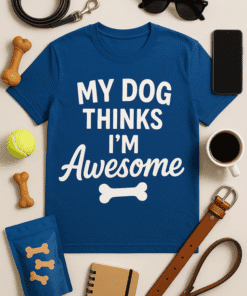 Dog owner humor T-shirt for men and women, funny pet lover apparel, cute dog quote t-shirt.