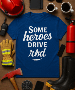 Some Heroes Drive Red T-Shirt