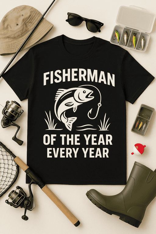 Fisherman T-shirt, fishing gifts, fishing lover apparel, humorous fishing T-shirt, fishing hobby shirt.