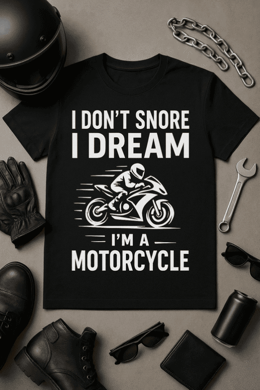 Bold motorcycle-themed t-shirt for motorcyclists and enthusiasts. Perfect casual wear for bike riders.
