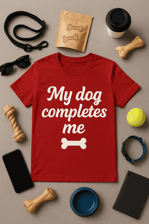 Dog-themed graphic T-shirt with humorous quote, perfect for pet lovers.
