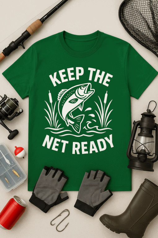 Fish-themed fishing t-shirt for anglers and fishing enthusiasts.