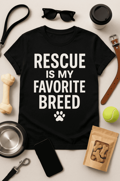 Rescue is my favorite breed dog shirt, pet rescue T-shirt for dog lovers.