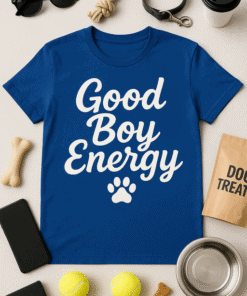 Good Boy Energy T-Shirt for Dog Lovers, Casual Animal Graphic Tee.