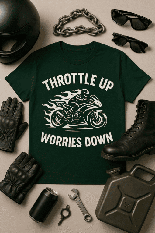 Motorcycle graphic T-shirt for bikers, motorcycle riding, and biker lifestyle enthusiasts. Perfect casual wear.