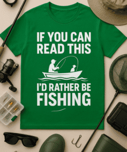 Fishing T-shirt for men and women, perfect for fishing enthusiasts and outdoor adventures. Unique fishing design and comfortable fit.