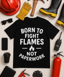 Born to Fight Flames, Not Paperwork T-Shirt