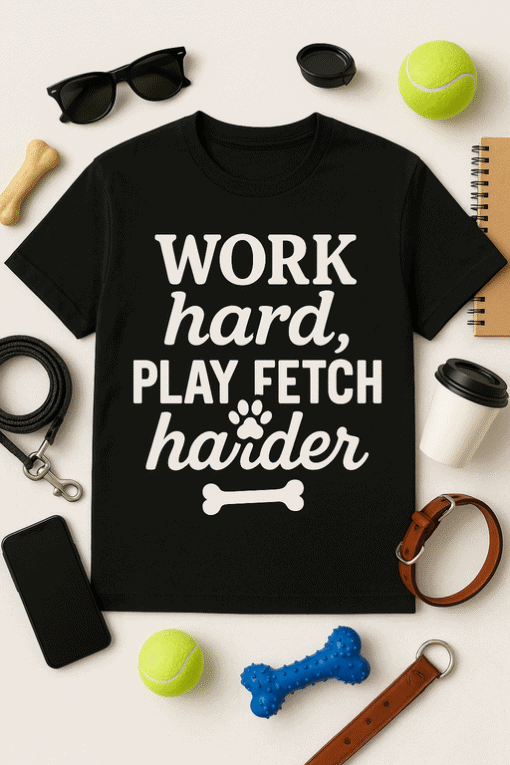 1. Playful dog love quote T-shirt for pet lovers and dog owners.