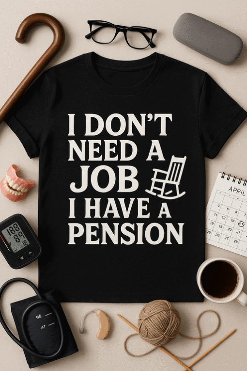 Enjoys retirement humor T-shirt, perfect for seniors, retirees, and pensioners. Unique gift idea for older adults.