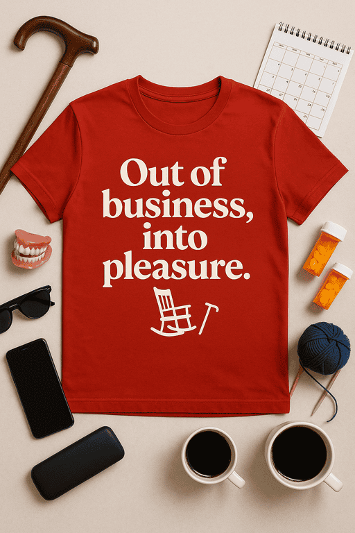 Relaxed casual T-shirt with humorous quote for outdoor leisure. Perfect for comfortable and fun everyday wear.