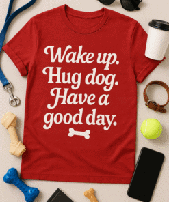 Comfortable dog lover T-shirt with motivational quote, perfect casual wear.