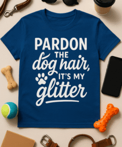 Pardon the dog hair t-shirt funny pet humor dog lover gift.