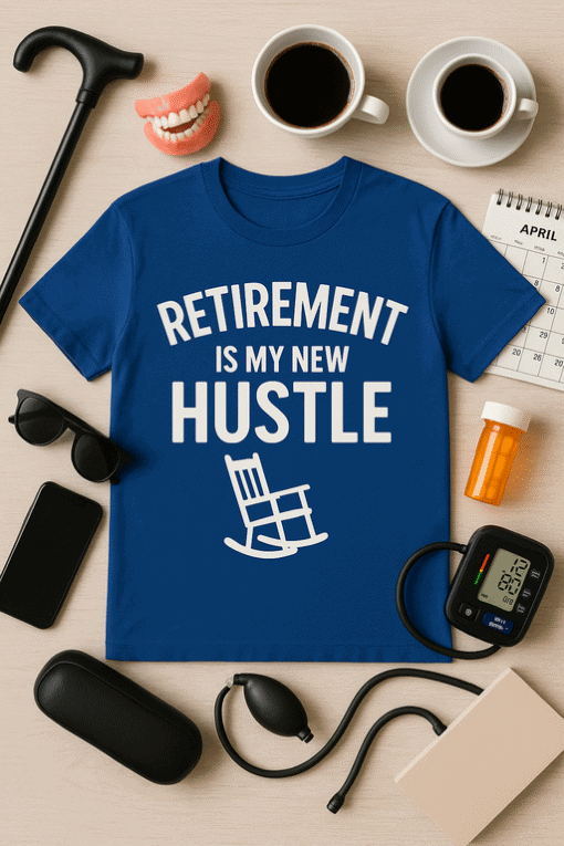 Retirement T-shirt with humorous slogan for senior humor and lifestyle fans.