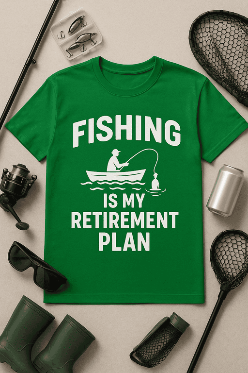 Fishing retirement hobby t-shirt for men and women, perfect gift for anglers and fishing enthusiasts.