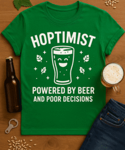 Happy personified beer glass illustration for optimism and fun.