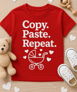 Copy Pasting Humor T-Shirt for Casual Wear - Trendy and Fun Design.