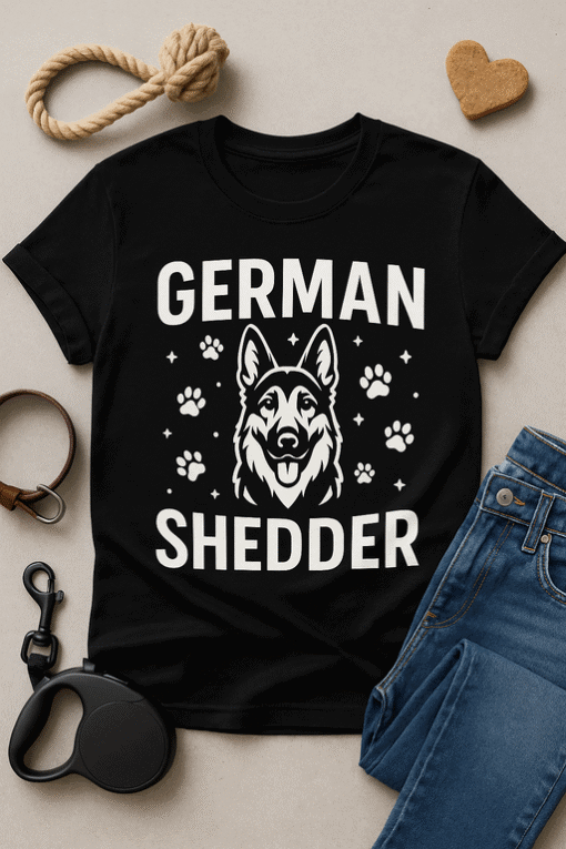 German Shredder dog t-shirt - funny pet lover graphic design, casual streetwear.