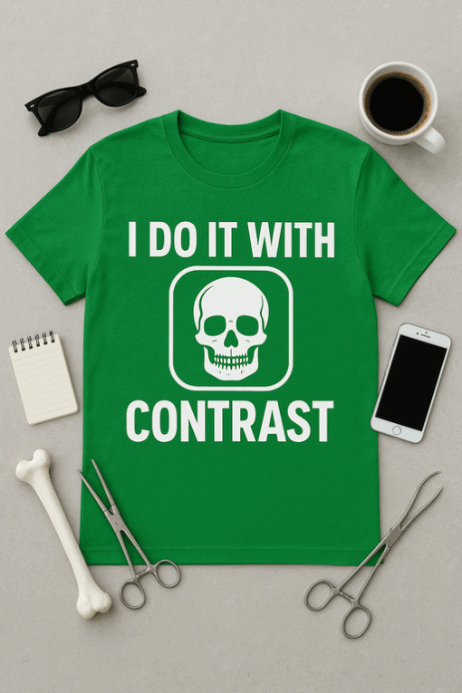 High contrast skull t-shirt for men and women, perfect for edgy, bold fashion statements.