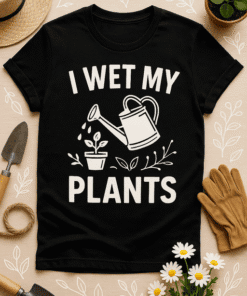 Watering my plants t-shirt fun gardening tee for plant lovers and gardeners.