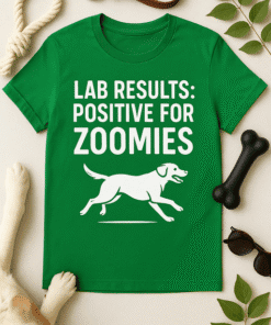 Positive Vet Results T-Shirt for Dog Lovers, Funny Pet Medicine Tee.