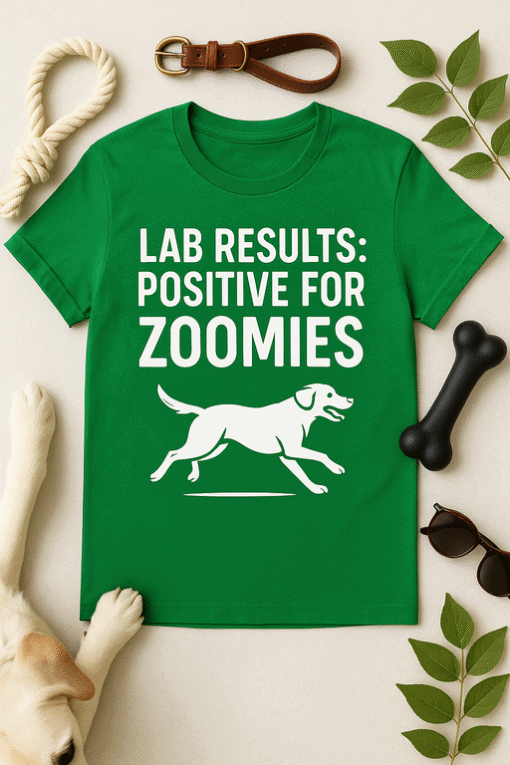 Positive Vet Results T-Shirt for Dog Lovers, Funny Pet Medicine Tee.