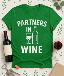 Cheers to wine lovers, wine-themed T-shirt with wine bottle and glass graphic. Perfect for wine enthusiasts and lovers.