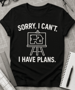 Craftsmen engineering blueprint t-shirt, house plan design, architectural humor tee, construction worker gift.