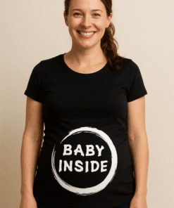 1. Baby inside t-shirt, maternity pregnancy humor, funny motherhood tee, new mom gift idea.