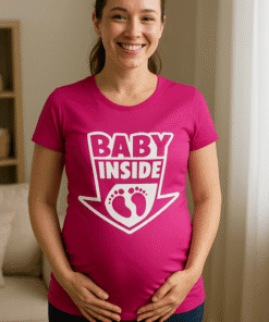 Baby Inside maternity T-shirt, cute pregnancy shirt, expecting mom graphic tee, maternity pregnancy top, funny pregnancy birthday gift.