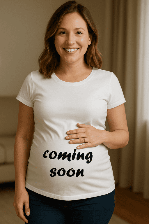 Coming soon T-shirt for women with customizable text, perfect casual summer tee, latest T-shirtplease.com collection.