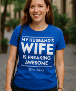 Happy Wife T-shirt, funny husband wife shirt, humorous couple tee, funny relationship shirt, gift for wife, novelty wife tee.