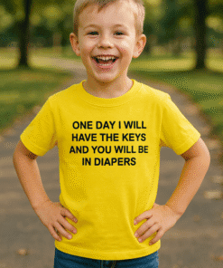 One day I will have the keys and you will be in diapers.