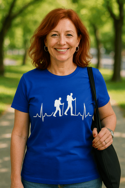 Comfortable hiking t-shirt with music lovers design, perfect for outdoor adventures and casual wear.