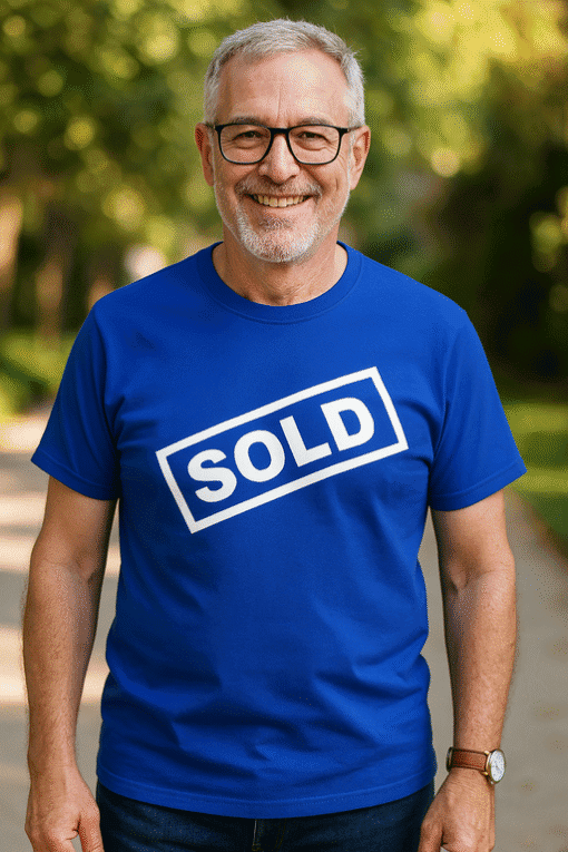 SOLD T-shirt, stylish and comfortable casual men's apparel for everyday wear.