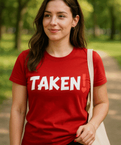 Taken T-shirt, casual women's graphic tee, trendy streetwear for women.