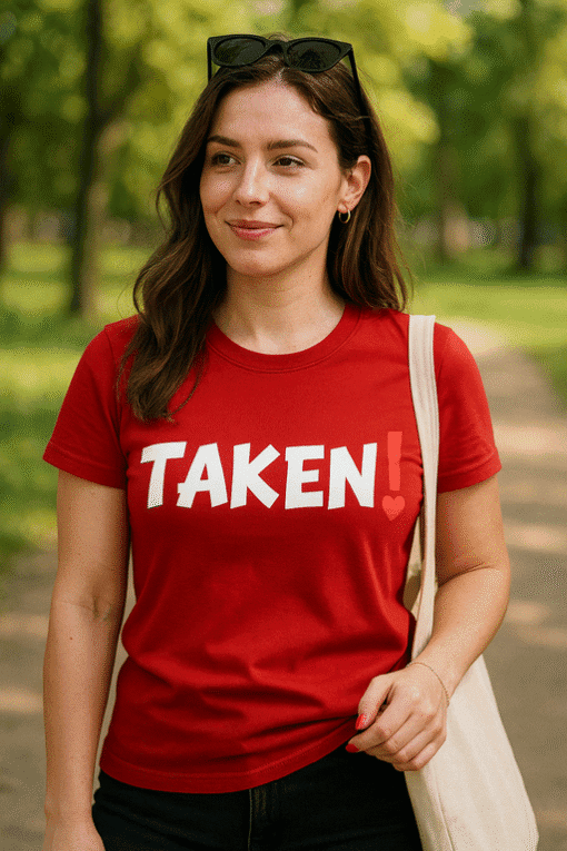 Taken T-shirt, casual women's graphic tee, trendy streetwear for women.