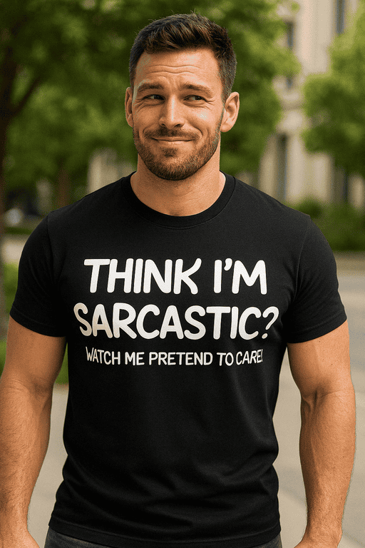 Sarcastic slogan t-shirt, funny quote tee, humorous graphic tee, novelty sarcasm t-shirt, men's casual humor shirt, witty statement tee.