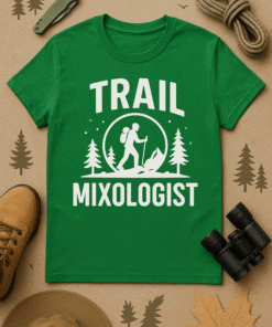 Trail Mixologist outdoor adventure hiking t-shirt for nature lovers and trail enthusiasts.