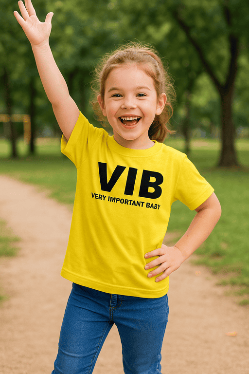 VIB Very Important Baby T-shirt, kids' casual wear, fun graphic tee for children.