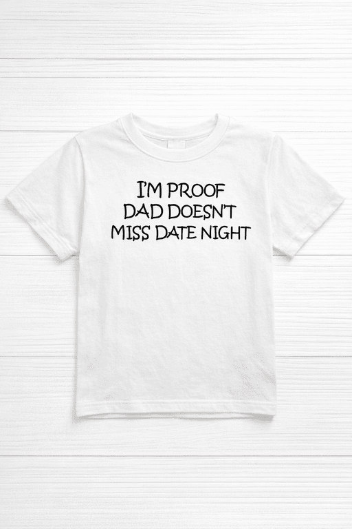 I'm proof dad doesn't miss date night funny T-shirt, casual dad humor, gift for dad, humorous graphic tee.