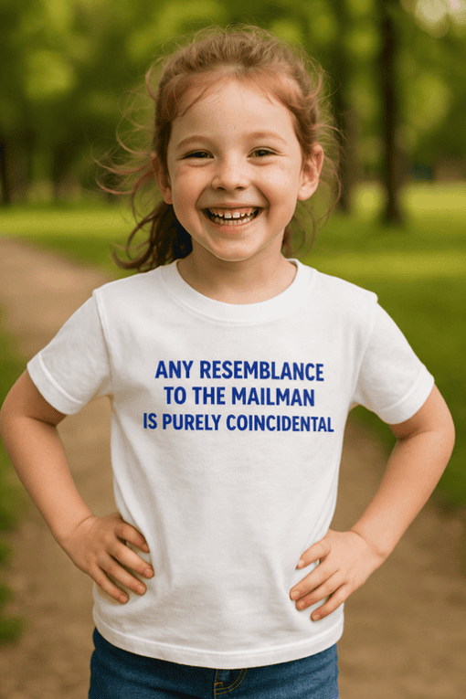 Cute girl wearing humorous T-shirt with funny quote, casual kids' fashion, perfect for playful summer outfits.