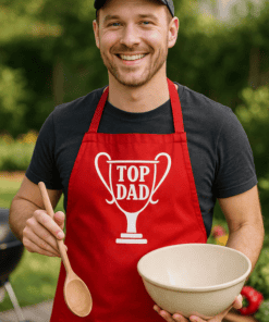 1. Funny top dad apron for Father's Day celebrations and BBQs, perfect gift for dad.