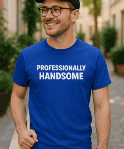 Professional humorous men's T-shirt, funny casual wear for men, trendy graphic tee, stylish T-shirtplease.com.