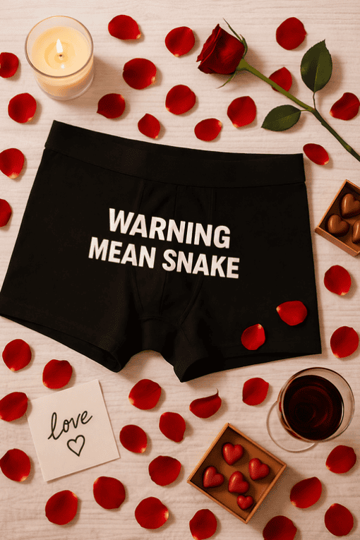 Warning mean snake sweatshirt, Valentine’s Day gift idea, funny graphic tee for men or women, stylish loungewear.