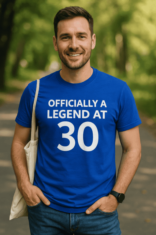 Happy 30th birthday T-shirt, funny 30th birthday gift, cool birthday t-shirt for men and women.