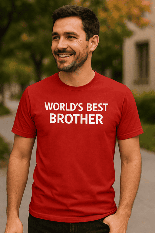 Brother T-shirt, funny sibling gift, casual men's t-shirt for brother's birthday, world’s best brother tee, family matching shirt.