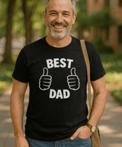 Best Dad T-shirt, Father's Day gift, funny dad shirt, family love, casual men's tee, T-shirtplease.com.