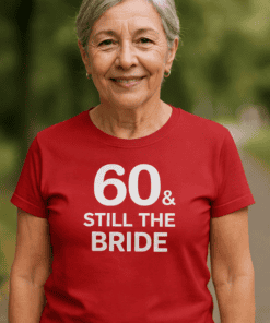 Stylish 60th birthday T-shirt for women, perfect for celebrating milestone anniversaries.